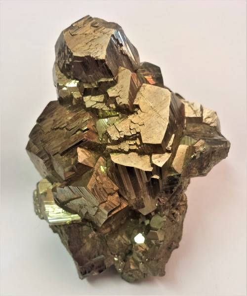 Pyrite Cluster in Buddha shape - Huanzala Mine, Huallanca District, Peru
