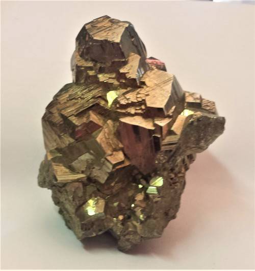 Pyrite Cluster in Buddha shape - Huanzala Mine, Huallanca District, Peru