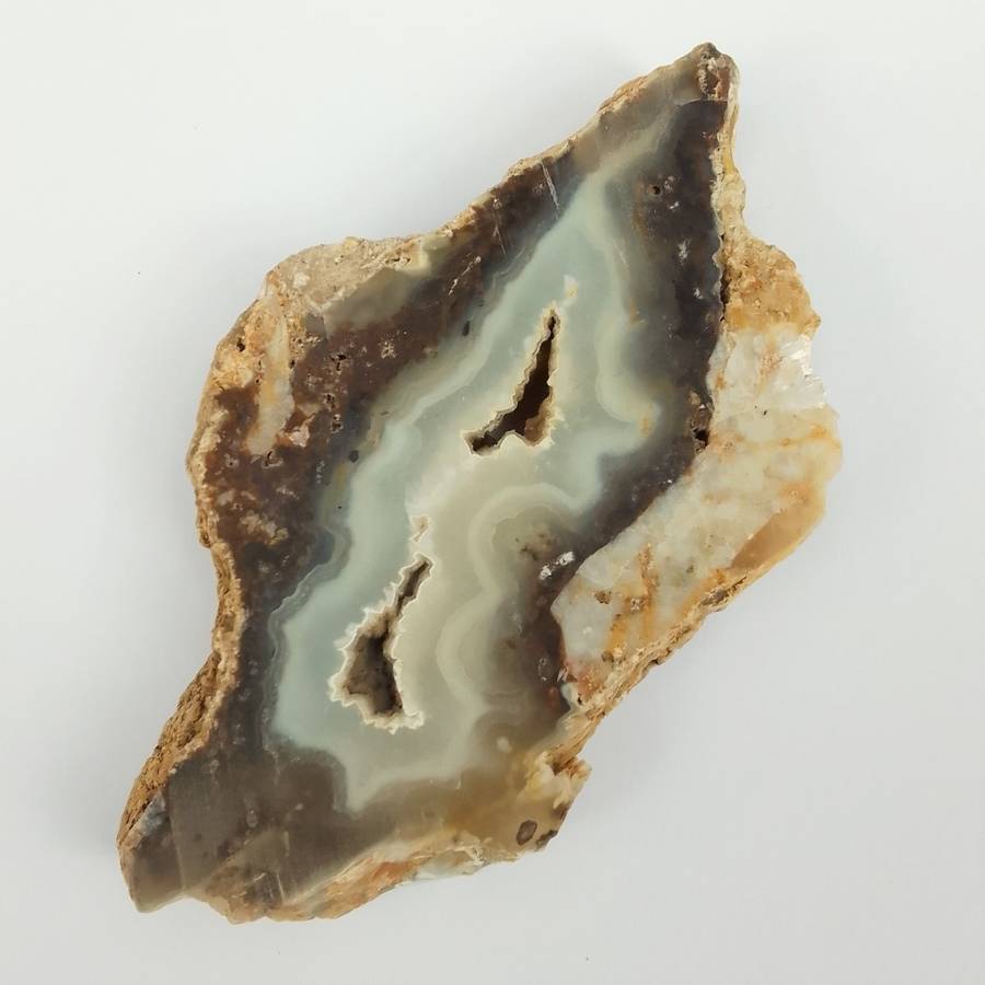 Agate Slice 9x5cm 74g, Masquerade Carnival Mask, Orange River Region, Northern Cape, South Africa