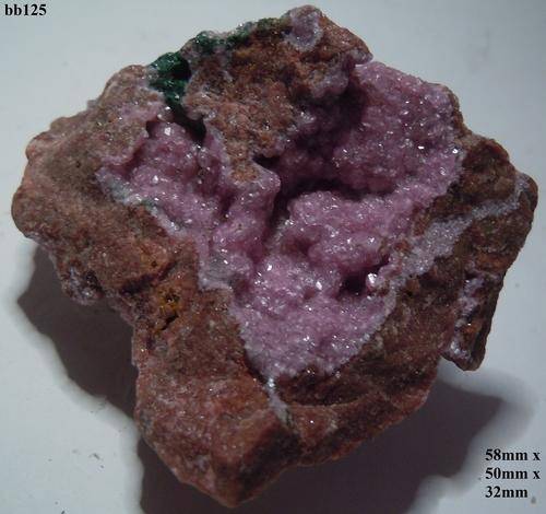 Shinkolobwe Katanga cobaltian calcite crystals on matrix-Congo-44gram