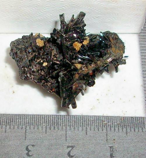 Zomba zirkon on aegerine crystal cluster-malawi-6g