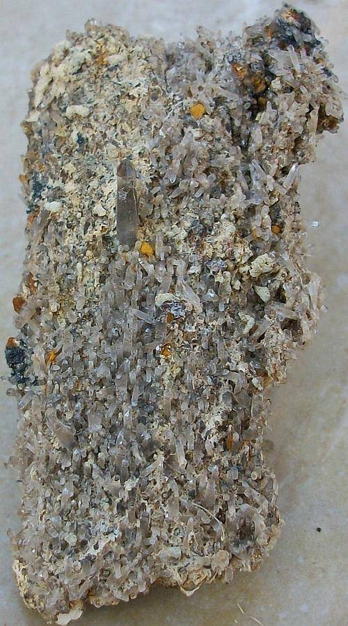 Zomba riebeckite included quartz crystals and parasite crystals coating aegerine crystal-malawi-62g
