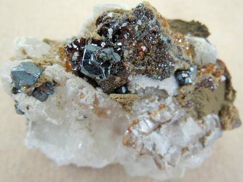 Kalahari manganese fields andradite garnet, hematite, calcite-south africa-149g