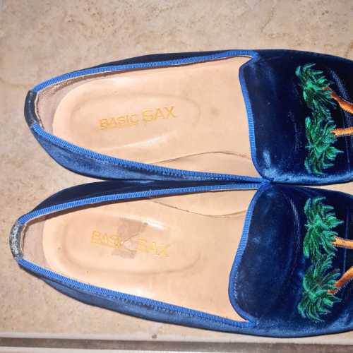 Italian Velvet Loafers men Sz 40 (UK 6.5)