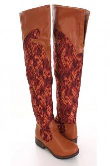 Brown montage chestnut boots