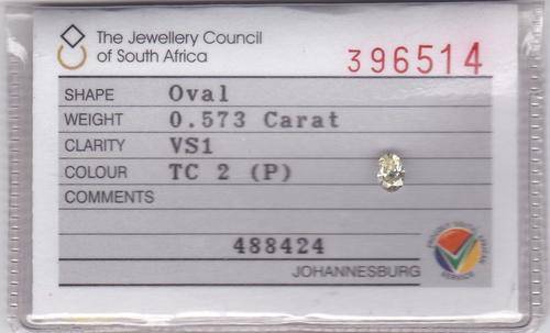 Natural diamond- Oval shaped- .00.573 Carat
