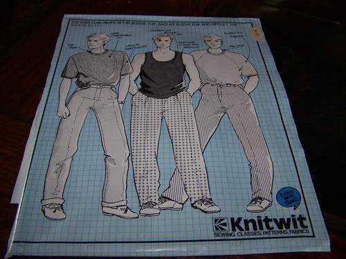 KNITWIT SEWING PATTERN 3100 - MEN SET IN SLEEVE TOP RAGLAN SLEEVE TOP AND SINGLET TOP