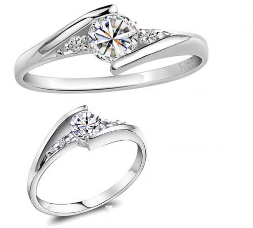 Exquisite Sterling Engagement Ring