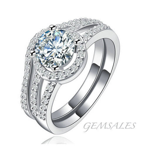 #NEW ARRIVAL# STUNNING WEDDING SET SIMULATED DIAMOND   ~STAMPED S925~ SIZE 7