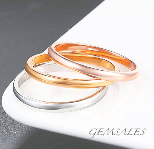 18KGP  TITANIUM STEEL  *ROSE GOLD PLATED*      SIZE  7   - O  - 54.5mm