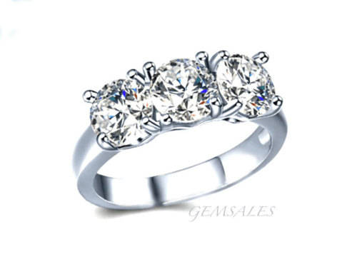 3 x .75ct TRILOGY SIM. DIAMOND  CZ Ring *S925*   SIZES AVAILABLE   6   /   7   /   10
