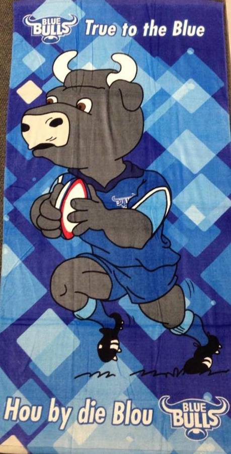 BLUE BULLS beach towel