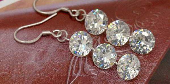 NAKED DRILL 3 AUSTRIAN CRYSTAL EARRINGS