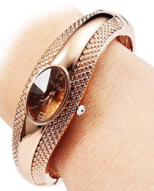 Stunning Women's Watch Bronze Casual Style Alloy Bracelet
