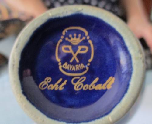 Vintage Bavaria Echt Cobalt and Gold Porcelain Vase