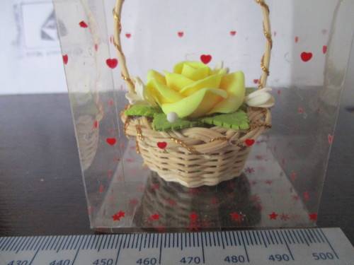Magnifisense Gift- Soap Yellow Rose in Basket Box