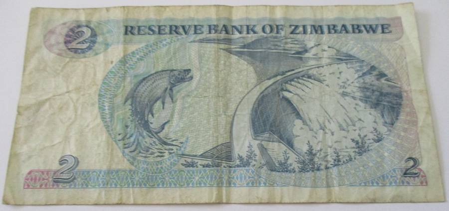 $ 2 RESERVE BANK OF ZIMBABWE TWO DOLLARS x 2