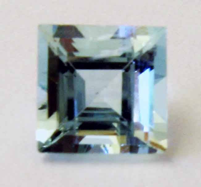 Genuine  7.00 x 7.00 mm Princess cut Aquamarine  1.47 ct.
