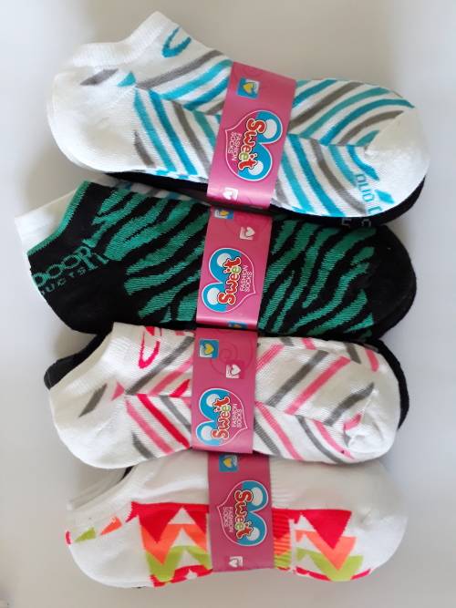 12 - Pair Multi Colour Cotton Fun Sports Socks