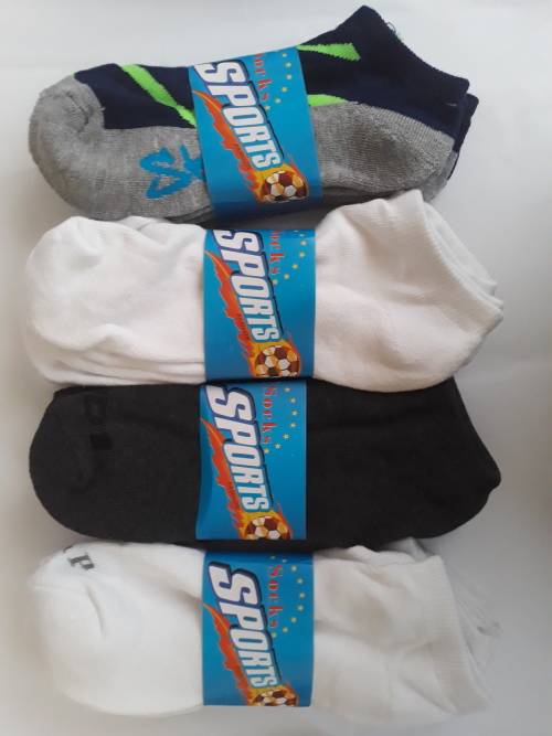 12 - Pair Unisex Cotton Ankle Sports Socks
