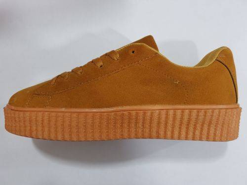 Women lace-up platform fashion creepers - Size 5