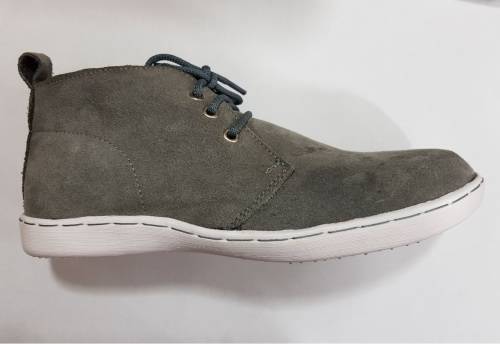 Mens Lace Up Casual Calf Boots Grey- Size 8