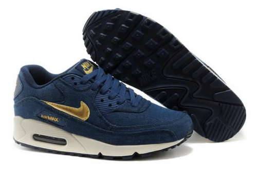 Men Nike Air Max 90 Essential (Blue) - Size 4