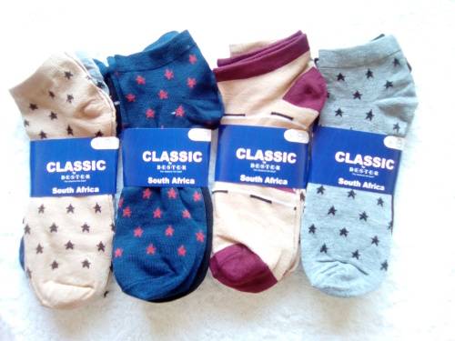 12 Pairs - Men's Ankle Star Socks