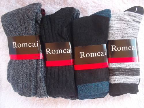 12 Pairs - Thick Knit Warm Blue Thermal Socks