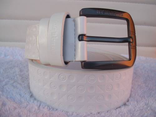 Casual White Belt With Alloy Buckel