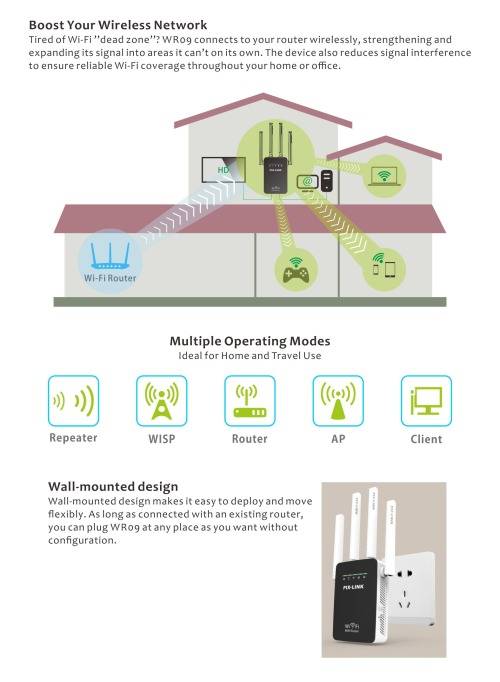 Generic Wireless WiFI Range Extender - Double the coverage of your WiFi with ease