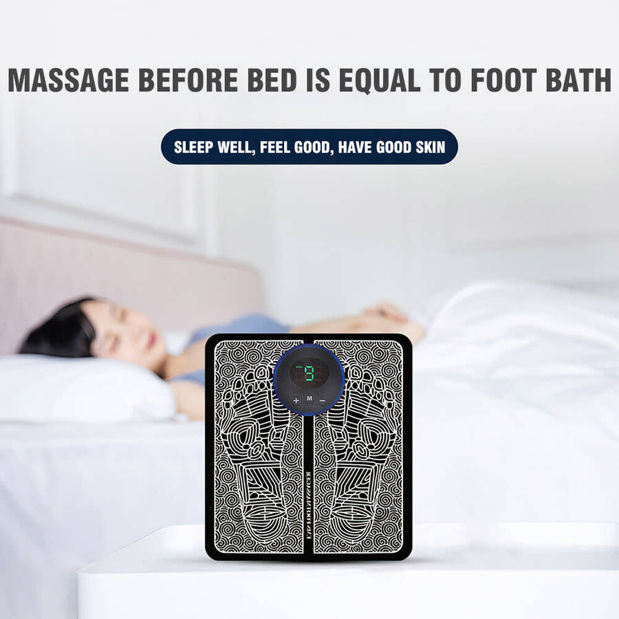 Electric EMS Foot Massager Leg USB Reshaping Pad Feet Muscle Stimulator Mat