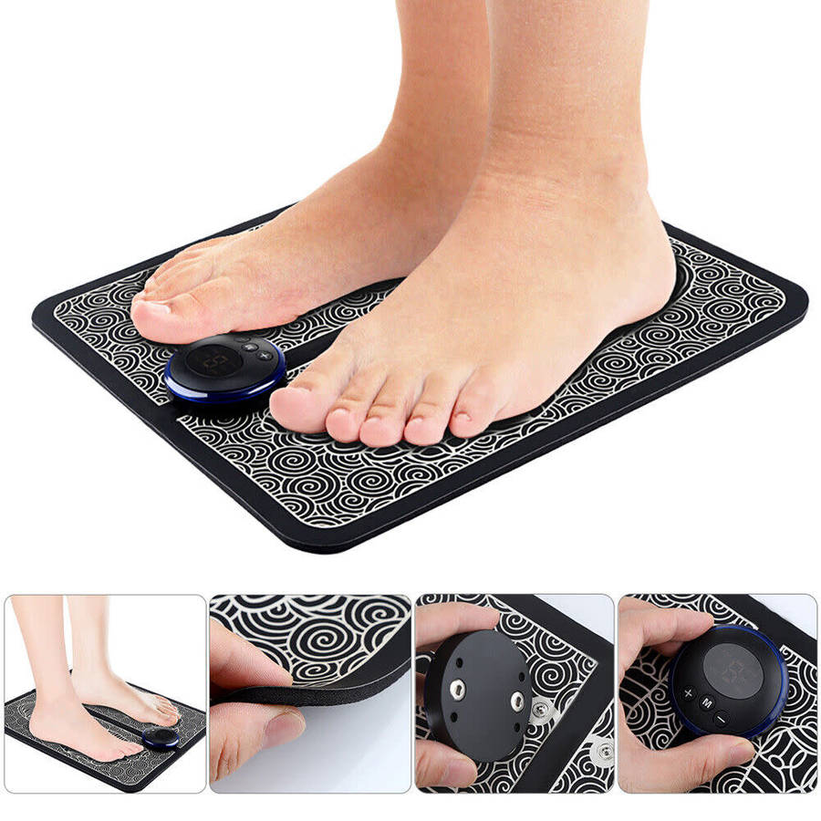 Electric EMS Foot Massager Leg USB Reshaping Pad Feet Muscle Stimulator Mat