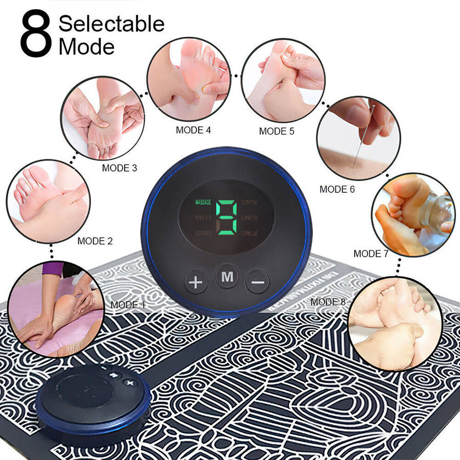 Electric EMS Foot Massager Leg USB Reshaping Pad Feet Muscle Stimulator Mat