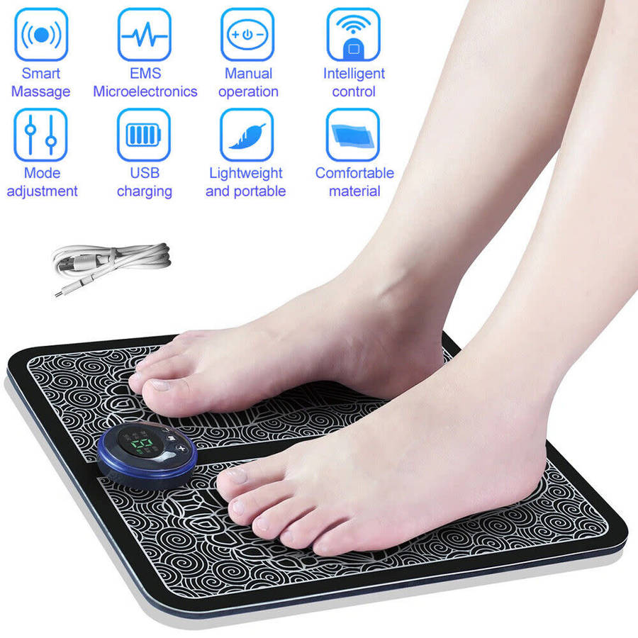 Electric EMS Foot Massager Leg USB Reshaping Pad Feet Muscle Stimulator Mat