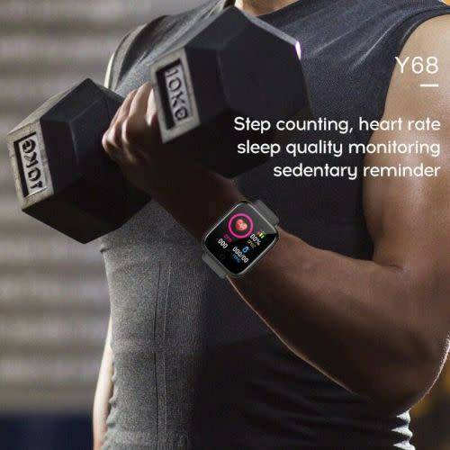 Y68 Smart Watch Bluetooth Blood Pressure Fitness Tracker Heart Rate Android iOS