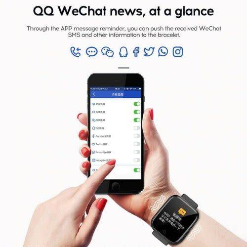 Y68 Smart Watch Bluetooth Blood Pressure Fitness Tracker Heart Rate Android iOS