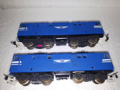 Customised Lima E5 loco and dummy - Blue train E341