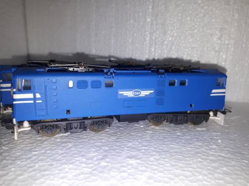 Customised Lima E5 loco and dummy - Blue train E341