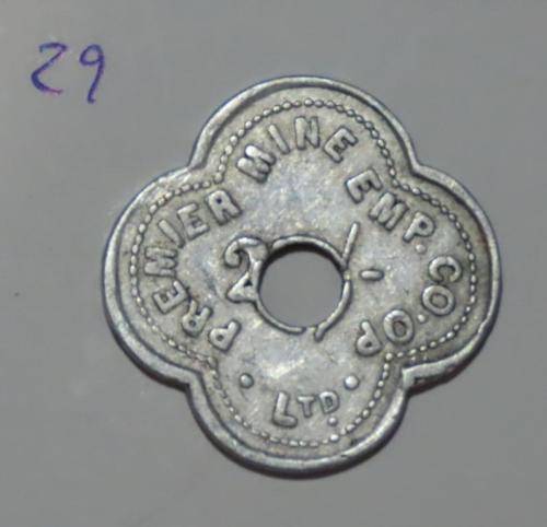 Premier Mine 2/- token (MB1740D)