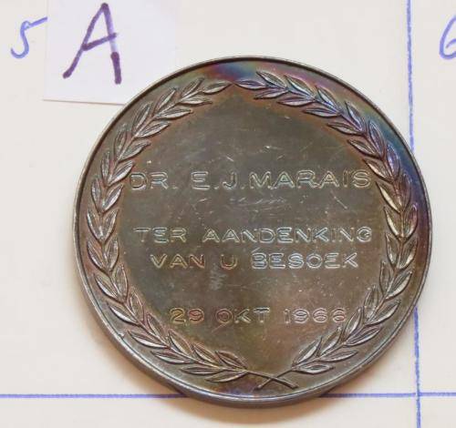 1966 Silver plated Hoerskool P.J.Olivier Medallion