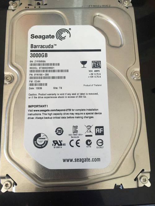 Seagate Barracuda 3TB 3.5" 7200RPM Desktop Drive