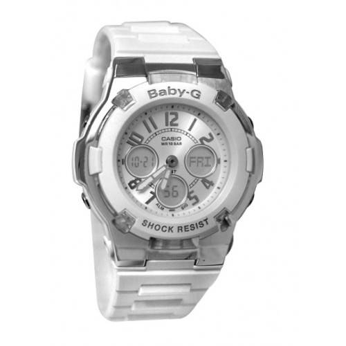 Casio Baby-G Slim Marine Shock Resistant White Resin Ladies Watch