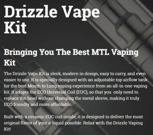 VAPORESSO DRIZZLE MTL (MOUTH-TO-LUNG)  KIT ** 100% AUTHENTIC **