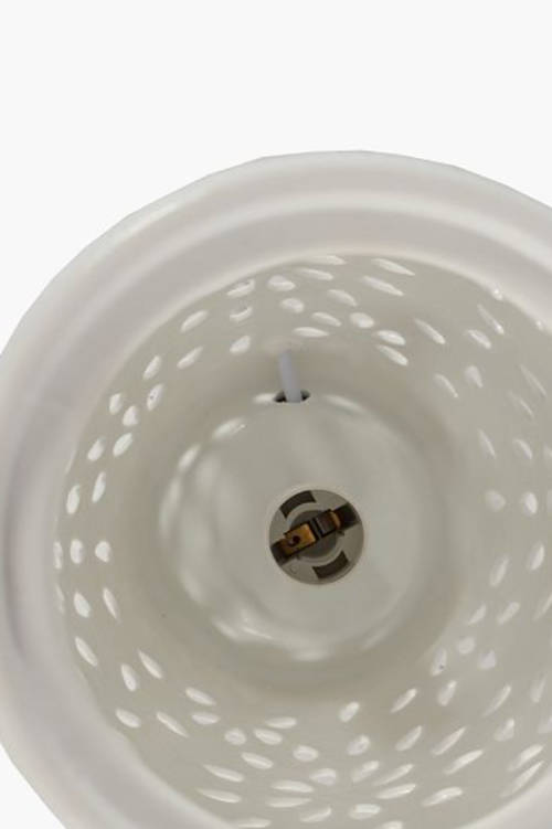 Porcelain Flower Cut Out Lamp Set