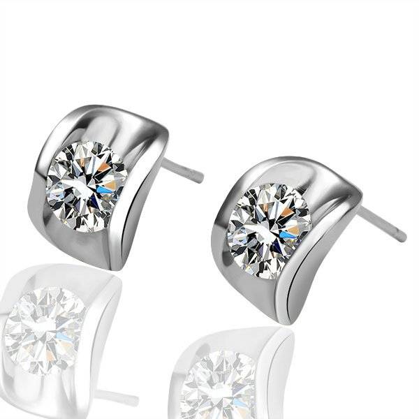 Fashion Jewelry Beautiful 18K White GOLD PLATED EARRING