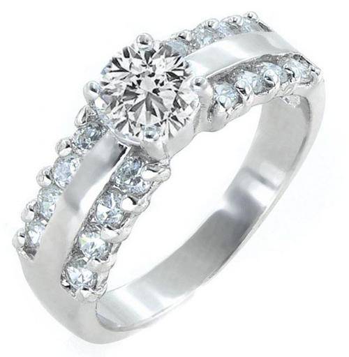 Fashion Jewelry Beautiful 17stone Round Brilliant Cut 18K GOLD PLATED RING!! Size 9