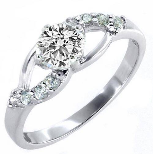 Fashion Jewelry Beautiful 9stone Round Brilliant Cut 18K GOLD PLATED RING!! Size 6.5 or N