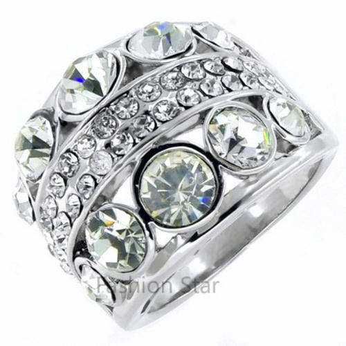 Fashion Jewelry Beautiful 18K White GOLD PLATED RING!! Size P1/2