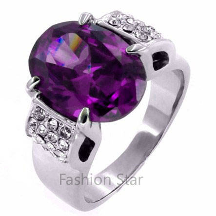Fashion Jewelry Beautiful 18k Gold Plated Ring--Size P1/2